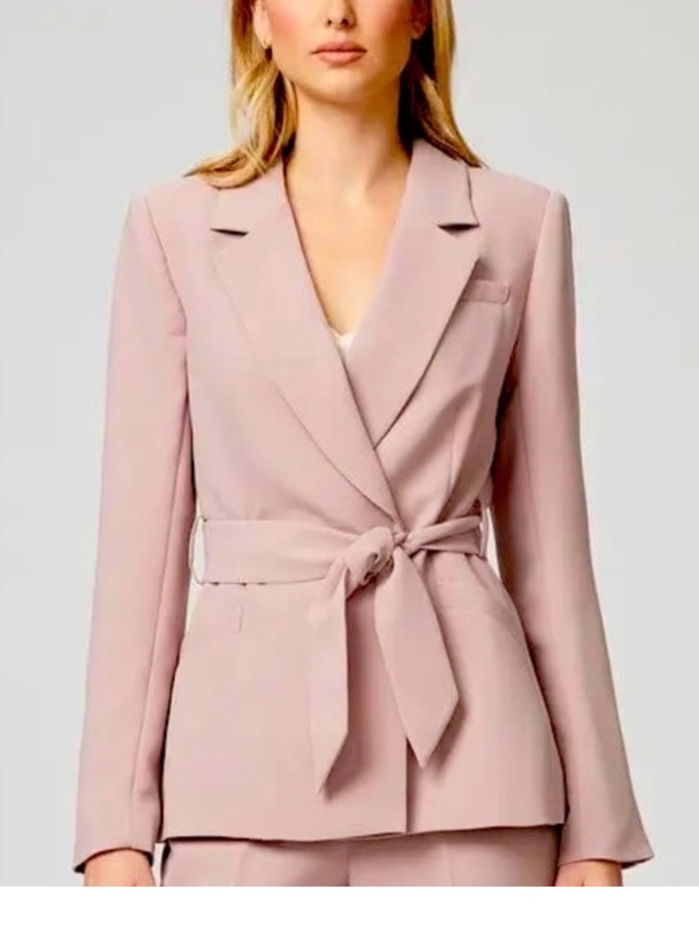 Paige The Nines Wrap Blazer in Blush Rose Pink Size Small
